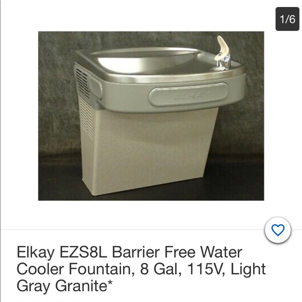 Elkay EZS8L Barrier free water cooler fountain 8G